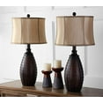 thumbnail image 2 of Safavieh Leather Table Lamp in Brown, 2 of 5