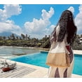 thumbnail image 4 of Large Beach bag for women - travel tote beach bag- women vacation beach bag hat holding beach bag - beach tote, 4 of 5