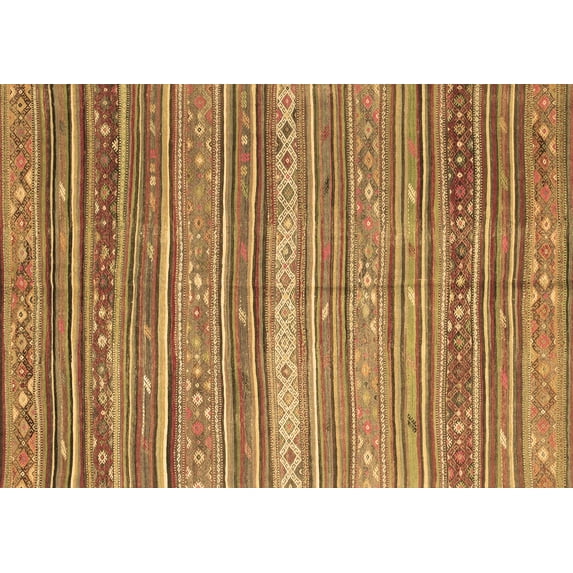 Ahgly Company Indoor Rectangle Southwestern Brown Country Area Rugs, 2' x 4'