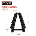 thumbnail image 5 of Cap Barbell 100 lb Cast Iron Hex Dumbbell Weight Set with Rack, Black, 5 of 11