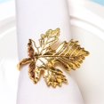 thumbnail image 5 of Limei Set of 6 Maple Leaf Napkin Rings, Fall Napkin Rings, Vintage Alloy Napkin Holder for Fall Thanksgiving Day Fall Theme Party Autumn Table Decoration, 5 of 7