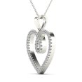 thumbnail image 2 of aaXia 10K White Gold 1/5ct TDW Diamond Loop Heart Pendant, 2 of 5