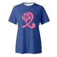 thumbnail image 4 of T-shirt à Manches Courtes Imprimé Graphique pour Femmes Col Rond Décontracté Confortable Haut d'Été pour les Vacances Usage Quotidien, 4 of 4