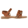 thumbnail image 3 of bebe Girl's Trendy Braided Flat Sandals with Silver Rhinestone Details - Flat Sandals for Little Kid/Big Kid, Tan, 3, 3 of 7