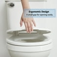 thumbnail image 4 of FBJ Oval Plastic Toilet Seat Soft Close in White, No Slam & Easy to Clean, 4 of 15