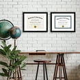 thumbnail image 4 of Americanflat 11x14 Diploma Frame with Shatter-Resistant Glass with 8.5x11 Mat 2 Pack Display Documents - Black, 4 of 6