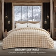 thumbnail image 6 of EverGrace Ultra Soft Luxury Fluffy Faux Rabbit Fur Throw Blanket, Thick Warm Bubble Throw for Bed, Cozy Plush Reversible Blankets for Couch, Chair, Sofa, Cream, 80x90 Inches, 6 of 8
