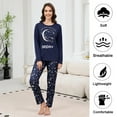 thumbnail image 3 of Cotton Pajamas Sets for Women 2pcs Long Sleeve and Long Pants Pajama Set Cute Print Pajama Set Womens Soft Loungewear Set with Pockets, S-XXL, 3 of 10