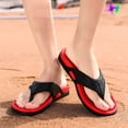 thumbnail image 2 of Flip Flops for Men Women Summer Breathable Beach Shoes with Arch Support LIghtweight Orthotic Thong Classic Walking Sandals Red Size 11, 2 of 6
