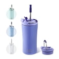 thumbnail image 1 of Vaso Térmico para Café BOTTLE BOTTLE 350ml con Tapa Dual y Popote Morado, 1 of 7