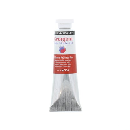 UPC: 0000050698882 | Daler-Rowney Georgian Water Mixable Oil  37ml Tube  Cadmium Red Deep Hue