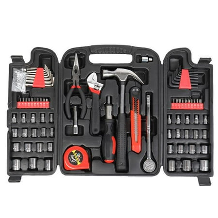 

Cterwk 186pc Tool Set Adjustable Wrench Ratchet Bit Driver Handle Black