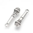 thumbnail image 2 of Tibetan style Alloy Pendants Microphone Cadmium Free & Lead Free Antique Silver 26x7x5mm Hole: 2.5mm 590pcs/1000g, 2 of 2