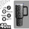 thumbnail image 4 of Halloween Ghost Tumbler 40oz - Insulated Stainless Steel Cup with Handle & Straw, Spooky Engraved Design - Holiday Gift for Women & Men (1 PC), 4 of 6