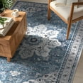 thumbnail image 3 of MeyJey Oriental Indoor Living Room Area Rug 5'x8', Non-Slip Machine Washable Vintage Floor Carpet for Bedroom Dining Kitchen Hallway Nursery, Blue, 3 of 18