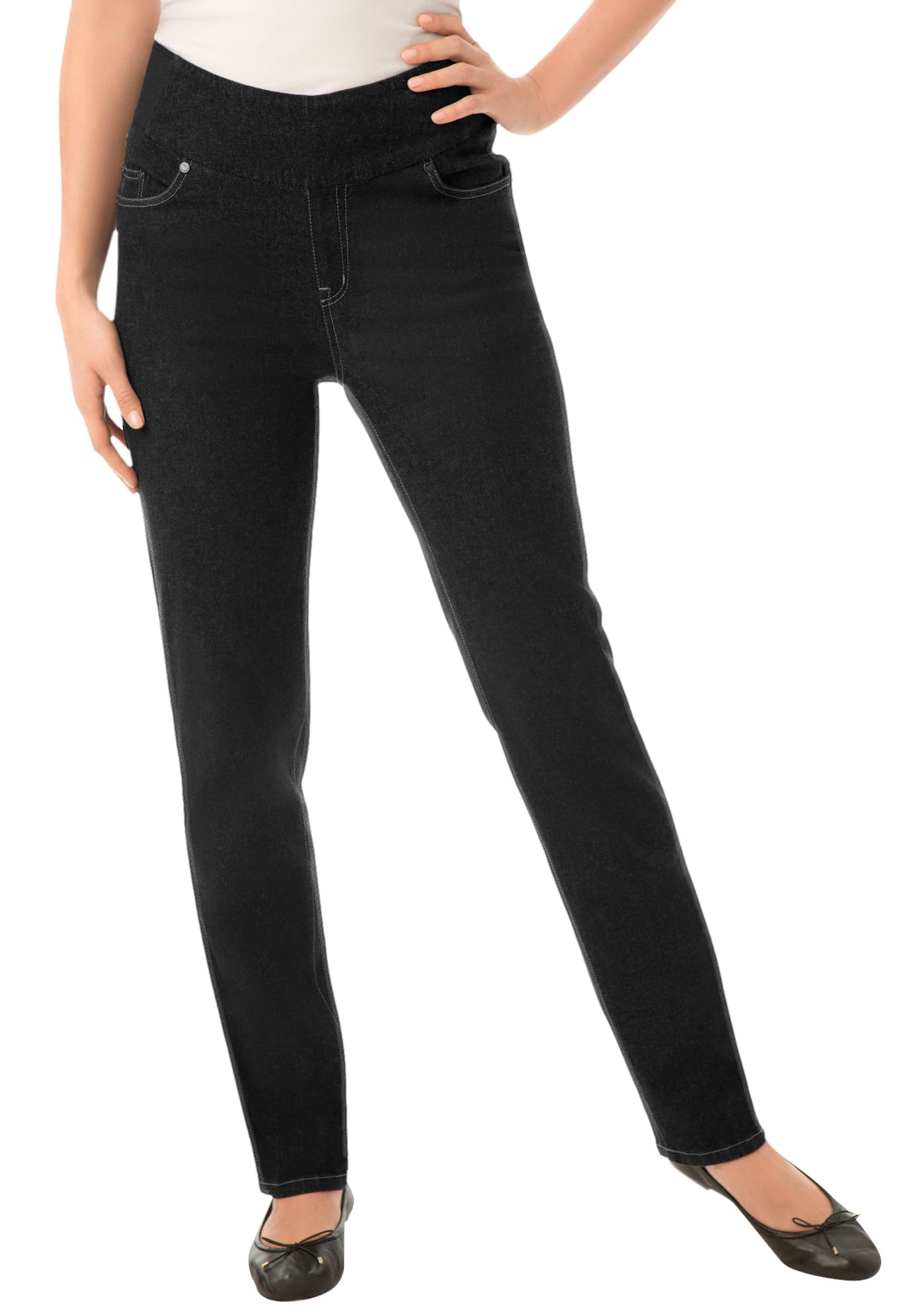 plus size petite pull on jeans