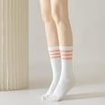 thumbnail image 7 of YooGuoGuo Womens Crew Striped Socks Cotton Running Athletic Socks Casual Striped Ankle White Socks for Girls School 1/4/6 Pack, 7 of 7