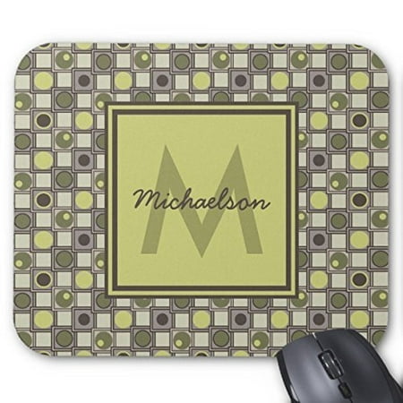 

POPCreation Polka Dot Squares Pattern Earthy Neutrals Monogram Mouse pads Gaming Mouse Pad 9.84x7.87 inches