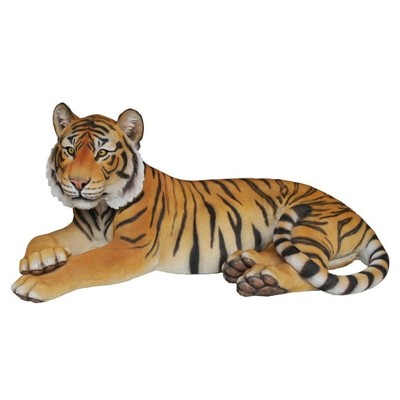 Hi-Line Gifts 39" Tiger Laying Down Outdoor Garden Statue
