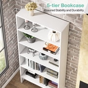 Tribesigns 70.8 in Large Tall Bookcase and Bookshelf, White