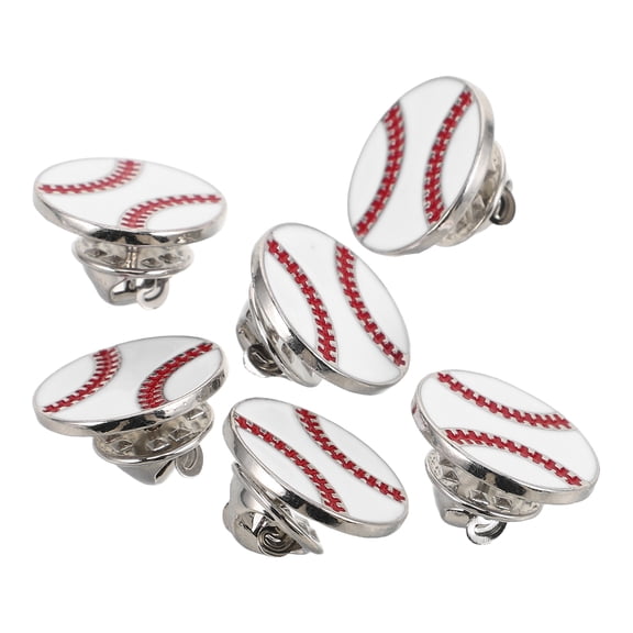 WORGEOUS 6pcs Stylish Baseball Brooch Pins for Women, Cartoon Decorative Badges for Cardigans, Sweaters, Jackets, and Clothing Accessories