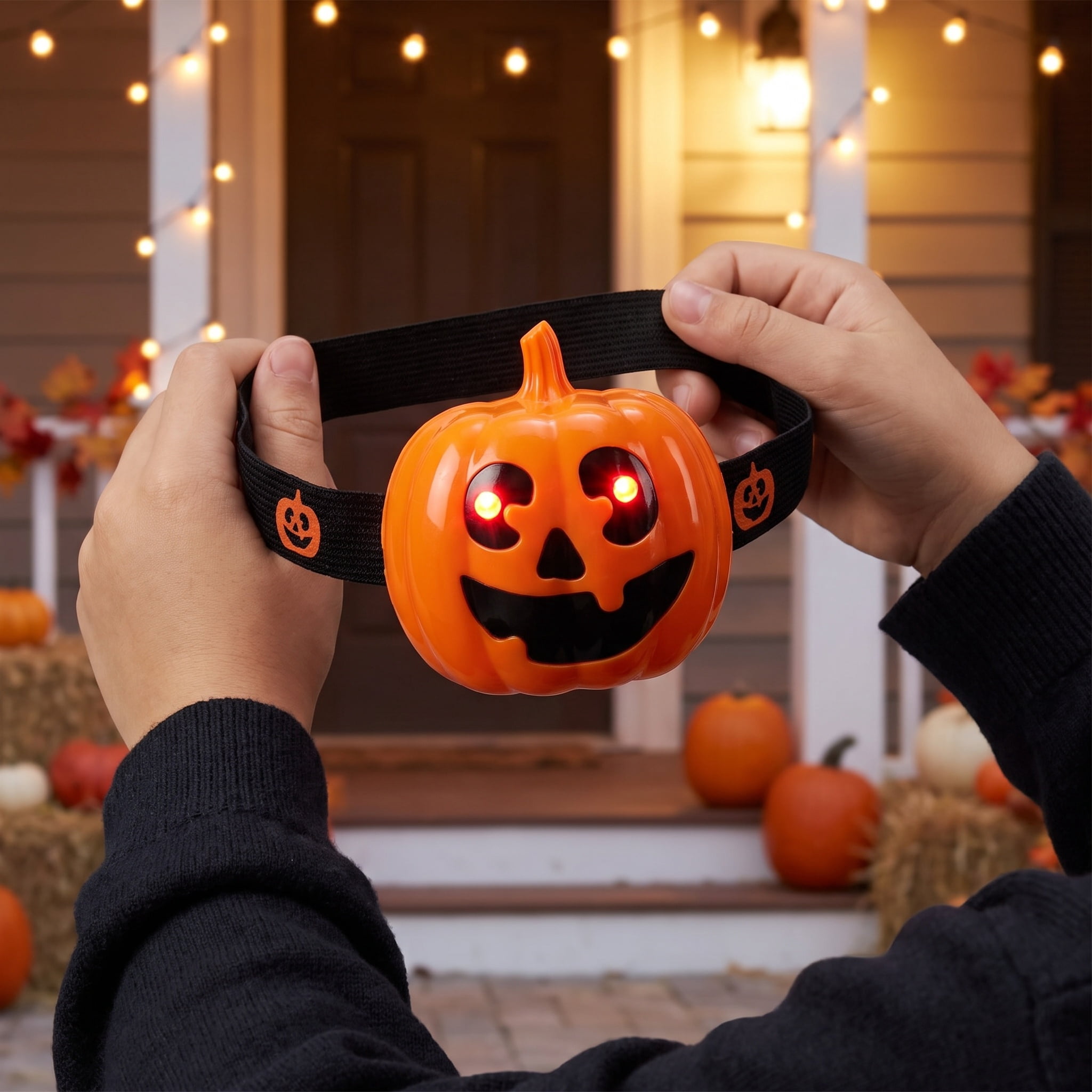 Pumpkin Headlamp, Black and Orange, Halloween by Way To Celebrate