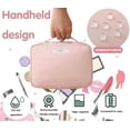 thumbnail image 7 of Cosmetic bag, double layer waterproof make-up bag, portable make-up bag, toiletry bag make-up bag set, travel bag make-up, make-up bag organizer for women and girls(Pink), 7 of 7