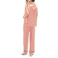 thumbnail image 4 of Pijama Prolriy para mujer, conjunto de manga larga con botones, ropa de dormir suave, ligera, cómoda, pantalones largos, ropa de estar en casa, conjuntos de pijama para mujer, conjuntos de estar en, 4 of 5