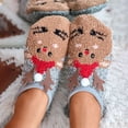 thumbnail image 4 of Gibobby Calcetines navideños Calcetines de suelo de otoño e invierno para mujer, calcetines gruesos antideslizantes para , zapatos cálidos y de felpa, calcetines de Yoga (Gris, Unitalla), 4 of 5