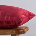 thumbnail image 4 of Home Soft Things Textured Velvet Pillow Covers (Set of 2), - Tango Red - 14" x 26", 4 of 6