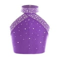thumbnail image 1 of Sxiwei Kids Girls Shiny Rhinestones Halter Neck Vest Top Ballet Latin Modern Dance Performance Costume Purple 6, 1 of 5