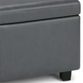 thumbnail image 4 of Trent Home 48" W Rectangle Storage Ottoman Bench in Stone Gray Faux Leather, 4 of 6