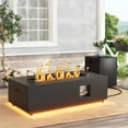 thumbnail image 1 of Evita Table de Foyer au Gaz de 42 Pouces pour l'Extérieur, 50 000 BTU, Table de Foyer au Propane avec Lumières DEL Dorées, 1 of 10