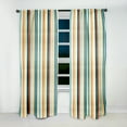 thumbnail image 2 of Designart "Striped Pattern With A Blend Of Nomadic Vibes I" Striped Curtain Panels, 2 of 6