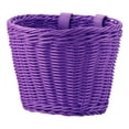 thumbnail image 2 of Bike Basket-Front Handlebar Adult Women Bicycle Storage Waterproof Baskets with Leather Straps(Purple 9 Inch), 2 of 3