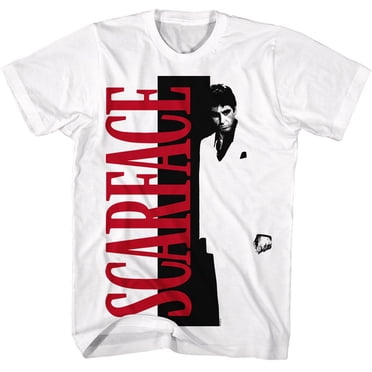 Scarface Sf Split White Adult T-Shirt