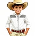 thumbnail image 2 of Toddler Kids Girls Boys Shirt Tops Long Sleeve Fashion Chest Print Casual Collar Shirt Casual Summer Tees 4-5 Years, 2 of 4