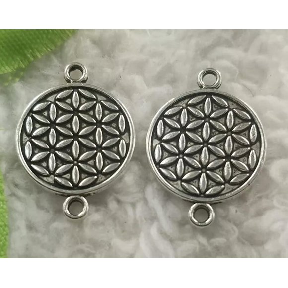 HOOUN 268pcs tibet silver flower connectors 21x15mm B5014