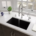 thumbnail image 3 of Black Matte 30" x 18" Fireclay Undermount / Drop In Fireclay Kitchen Sink, 3 of 12