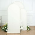 thumbnail image 2 of Efavormart Set Of 3 | Matte Ivory Spandex Fitted Wedding Arch Covers For Round Top Chiara Backdrop Stands - 5ft, 6ft, 7ft, 2 of 7