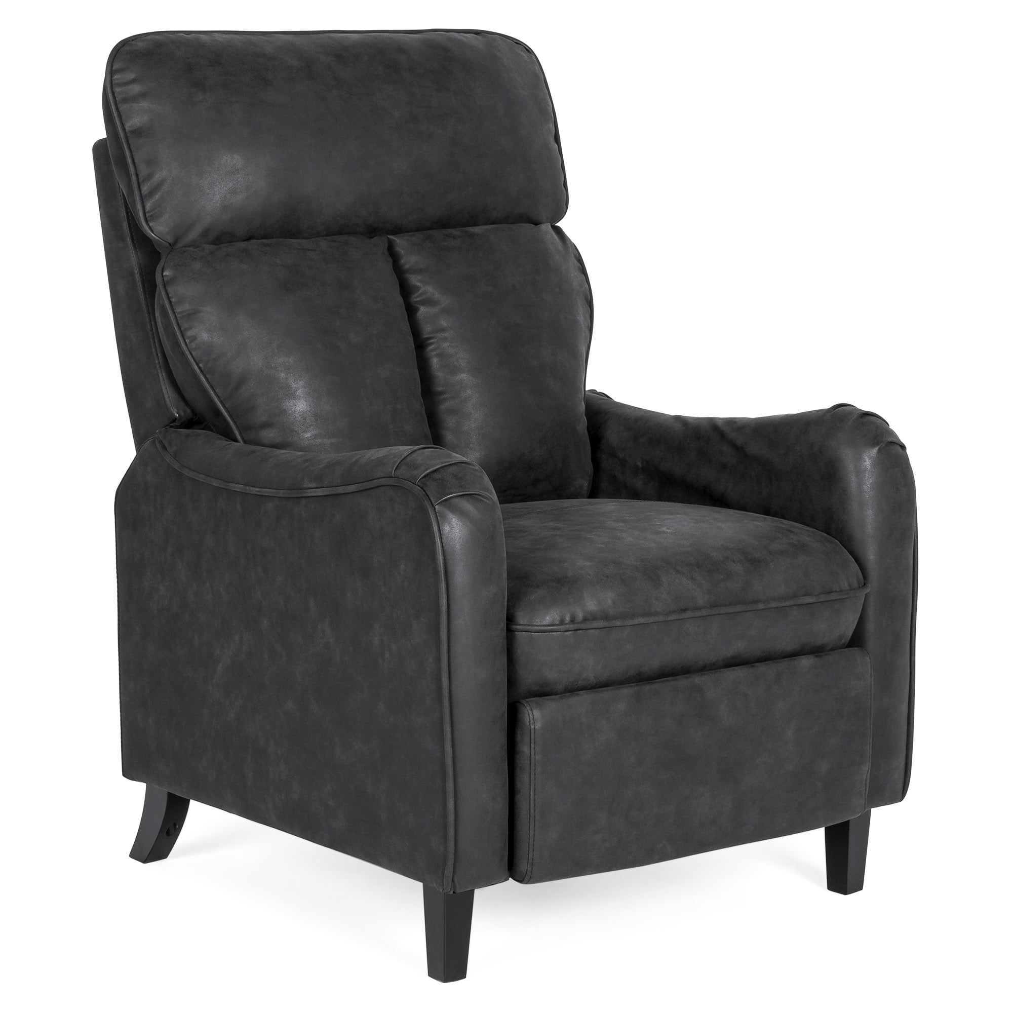 Best Choice Products Upholstered Faux Leather English Roll Arm Chair