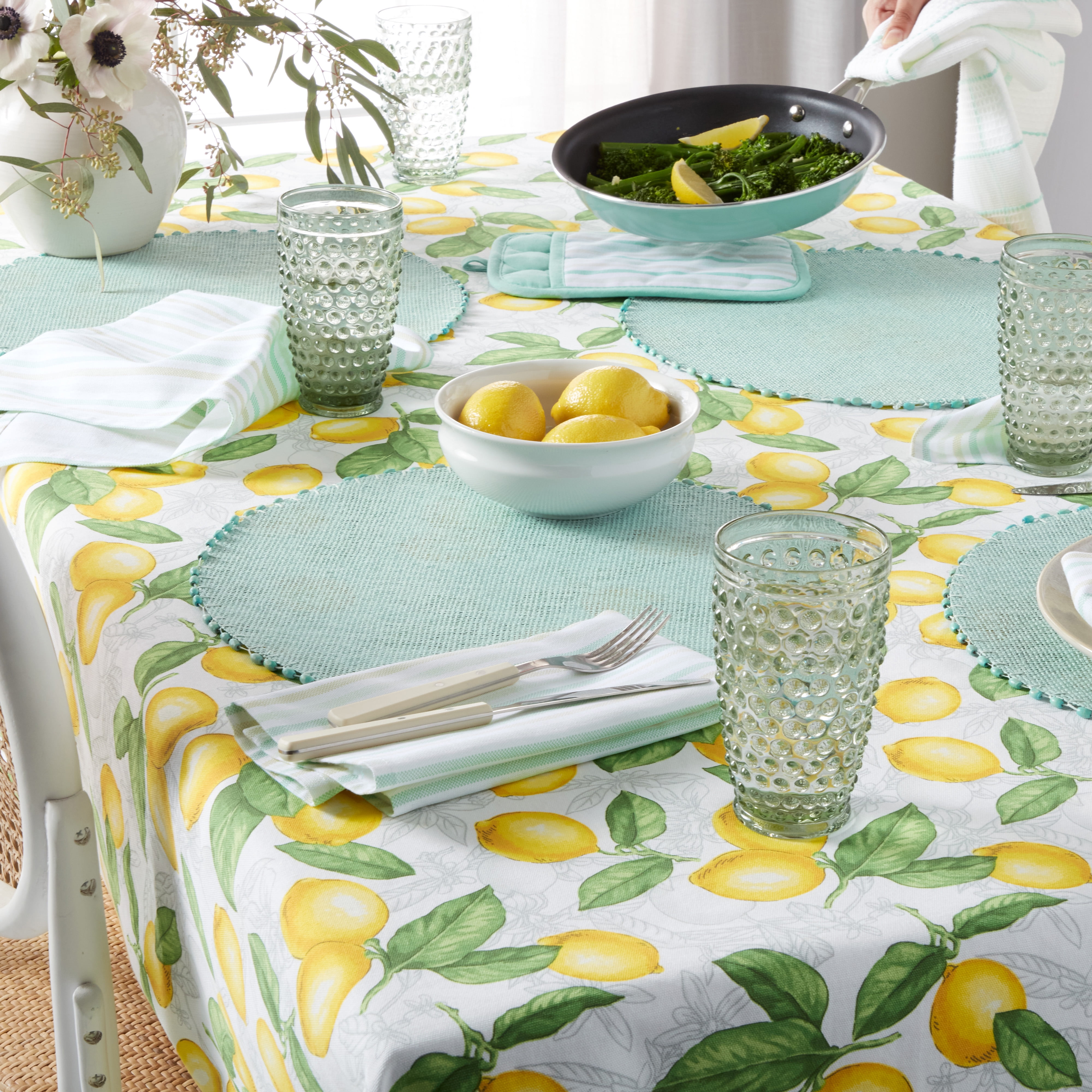 MARTHA STEWART Lemon Whimsy Multicolor Cotton Kitchen Towel Set (Set of 2)  K2011678TDMSA2 1YLML - The Home Depot