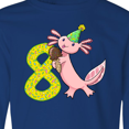 thumbnail image 4 of Inktastic 8th Birthday Axolotl with Ice Cream Long Sleeve Youth T-Shirt, 4 of 5
