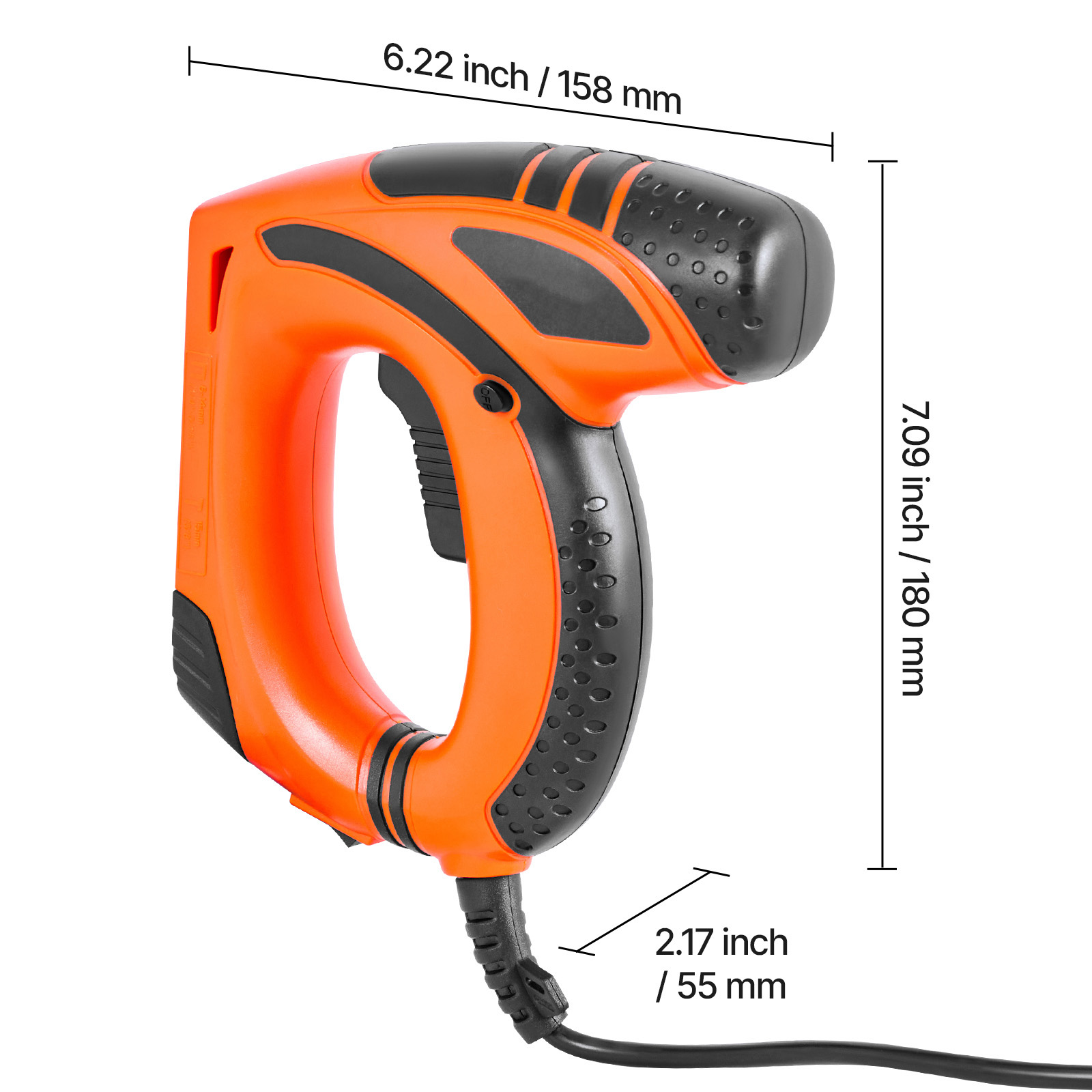 KFFKFF Electric Nail Gun, 2-in-1 Stapler and Brad Nailer, 18 Gauge 5/8 inch, Includes 1000 Staples and 1000 Nails, Non-Slip Rubber Handle, Ideal for Woodworking and DIY Applications