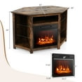 thumbnail image 3 of Costway Fireplace TV Stand w/ Led Lights & 18" Electric Fireplace for Tvs up to 50", 3 of 10
