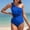 Blue2, variant on Baqcunre Womens One Piece Swimsuits, Women One Shoulder Swimsuit Mesh Bathing Suit Tummy Swimwear, Women's Swimwear 1PC Black L
