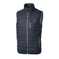 thumbnail image 2 of Cutter & Buck Heather Navy Auburn Tigers Primary Team Logo Rainier PrimaLoft Eco Insulated Full-Zip Puffer Vest, 2 of 3