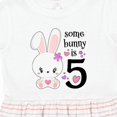 thumbnail image 4 of Inktastic Somebunny is Five 5th Birthday Bunny Girls Toddler Dress, 4 of 5