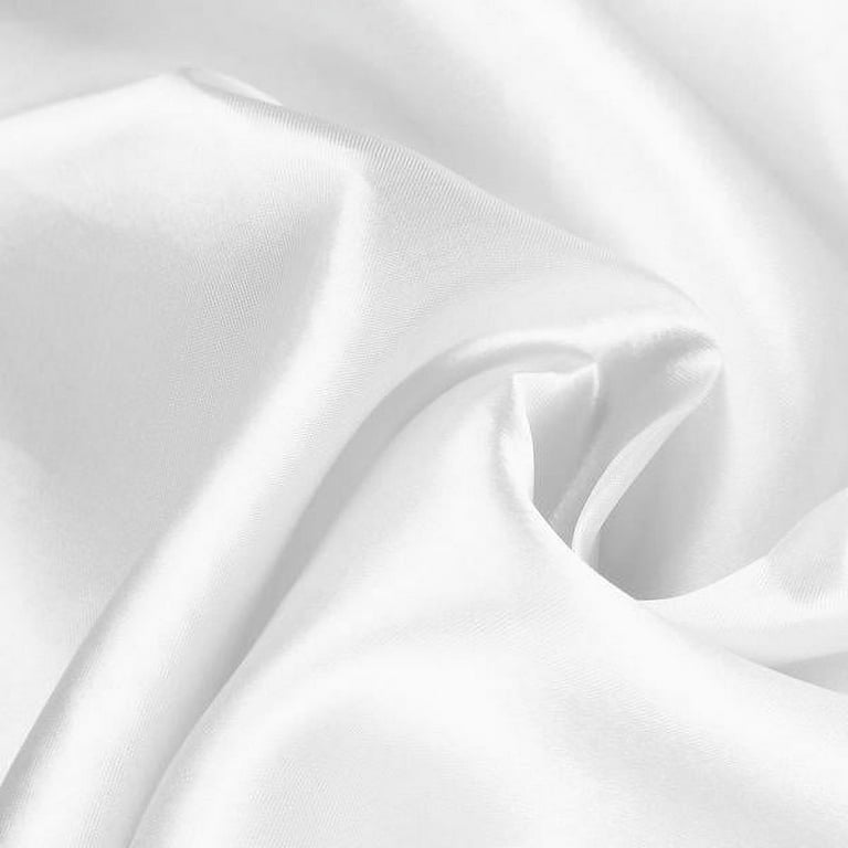 White Duchess Satin Fabric