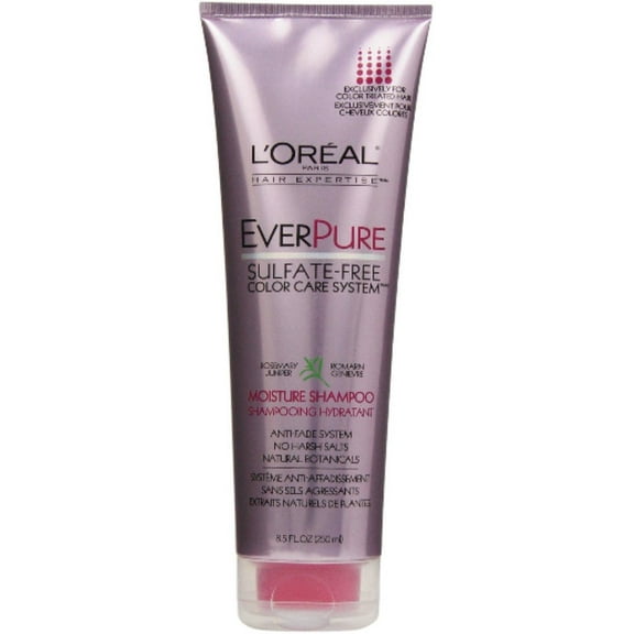 L'Oreal Shampoo EverPure Moisture Color Purity Rose Mary, 8.5oz, 4-Pack